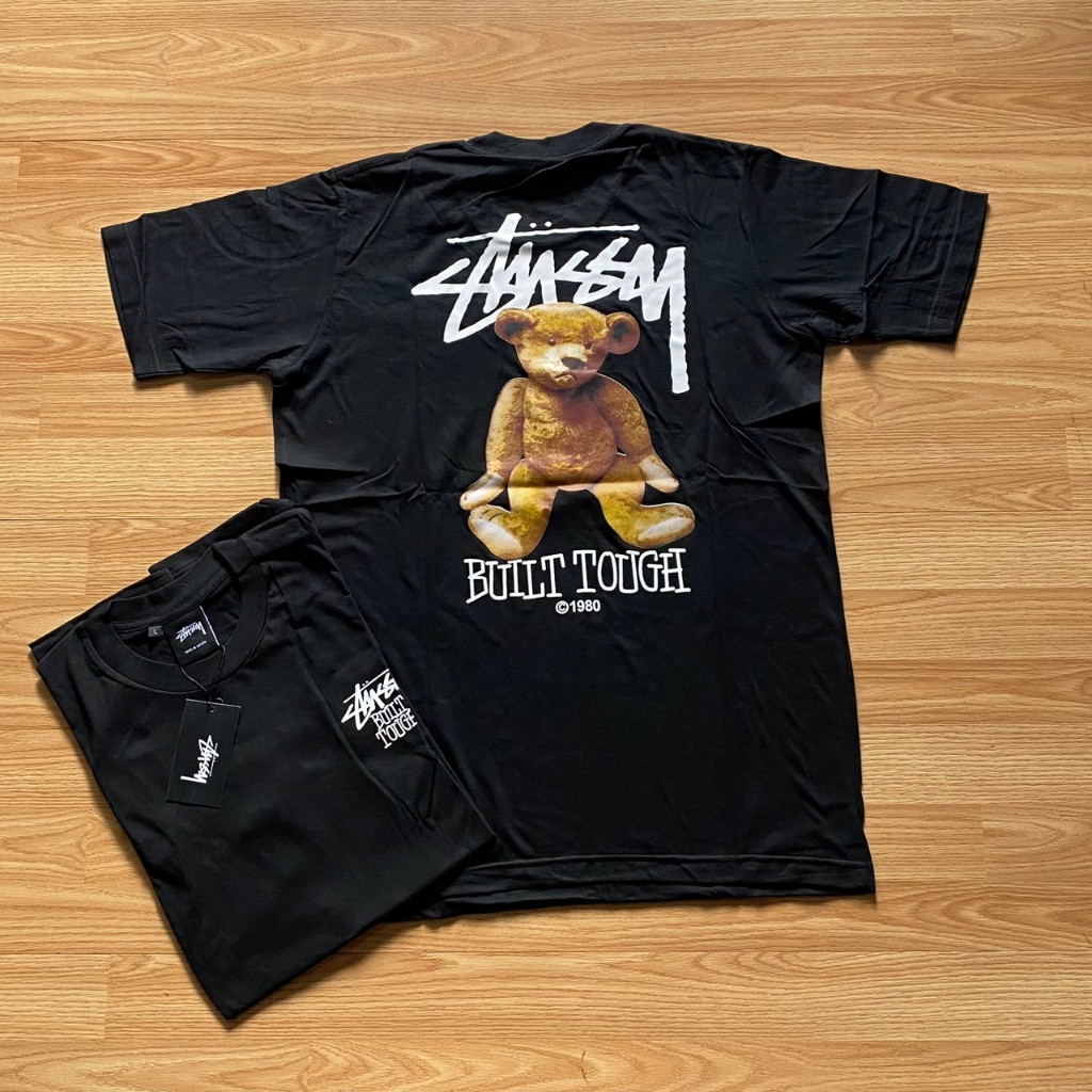 KAOS BAJU TSHIRT STUSSY BEAR FULL TAG PREMIUM