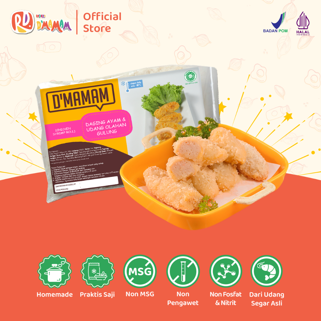 

DMAMAM Chicken Shrimp Roll / Homemade / BPOM & HALAL / High Protein