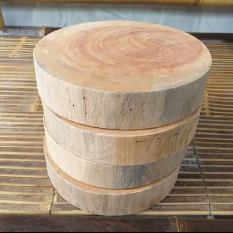 Talenan kayu bulat besar ukuran diameter 35 cm