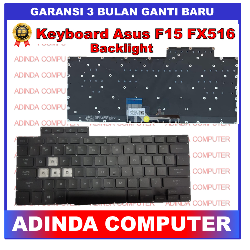 Keyboard Asus TUF Dash F15 FX516 FX516PC FX516PE FX516PM Backlight