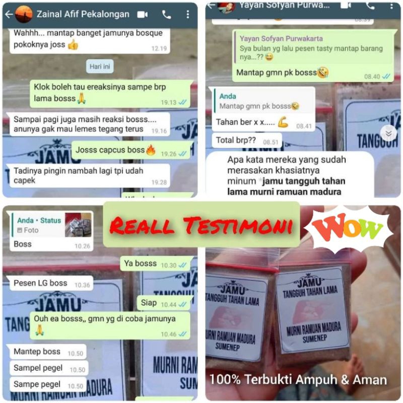 Jamu Kuat Pria Tahan Lama | Jamu Tangguh Tahan Lama Original Asli Ramuan alami | Jamu Kuat Tahan Lam
