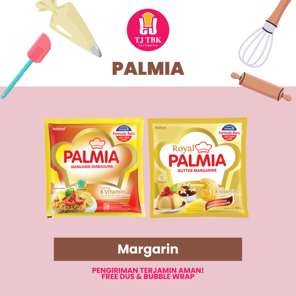 

ROYAL PALMIA Butter Margarine 200gr/Palmia Margarine 200gr (Mentega Margarin Kue PALMIA) FREE BUBBLE WRAP