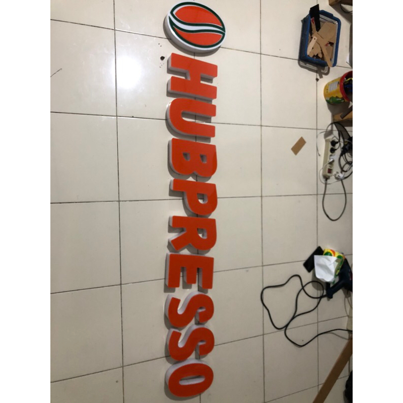 huruf 3D akrilik custom tinggi 15cm tanpa lampu