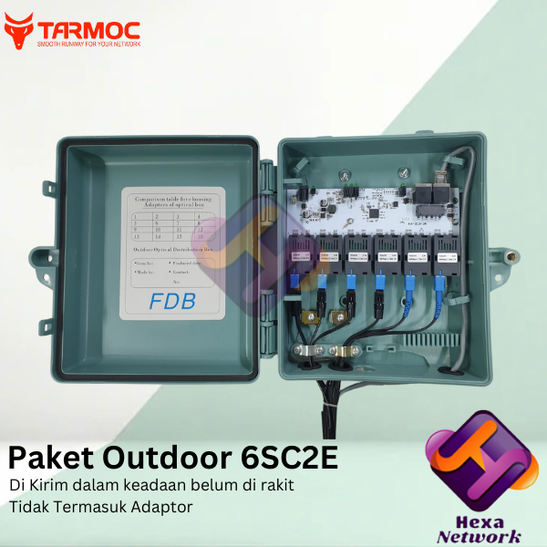 Paket Outdoor Tarmoc TMC-6SC2E POE in (5-24V)|6FO 2LAN Media Converter