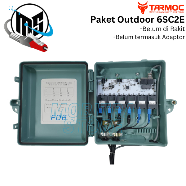 Paket Outdoor Tarmoc TMC-6SC2E POE in (5-24V)|6FO 2LAN Media Converter