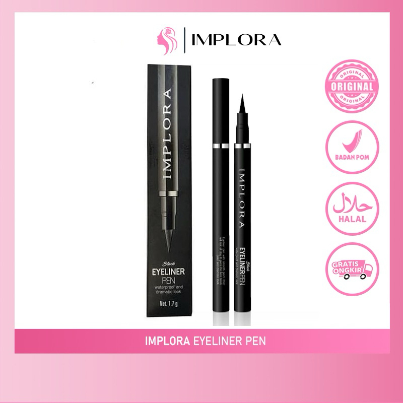 Implora Eyeliner Pen - Warna Hitam Pekat dan Tahan Lama