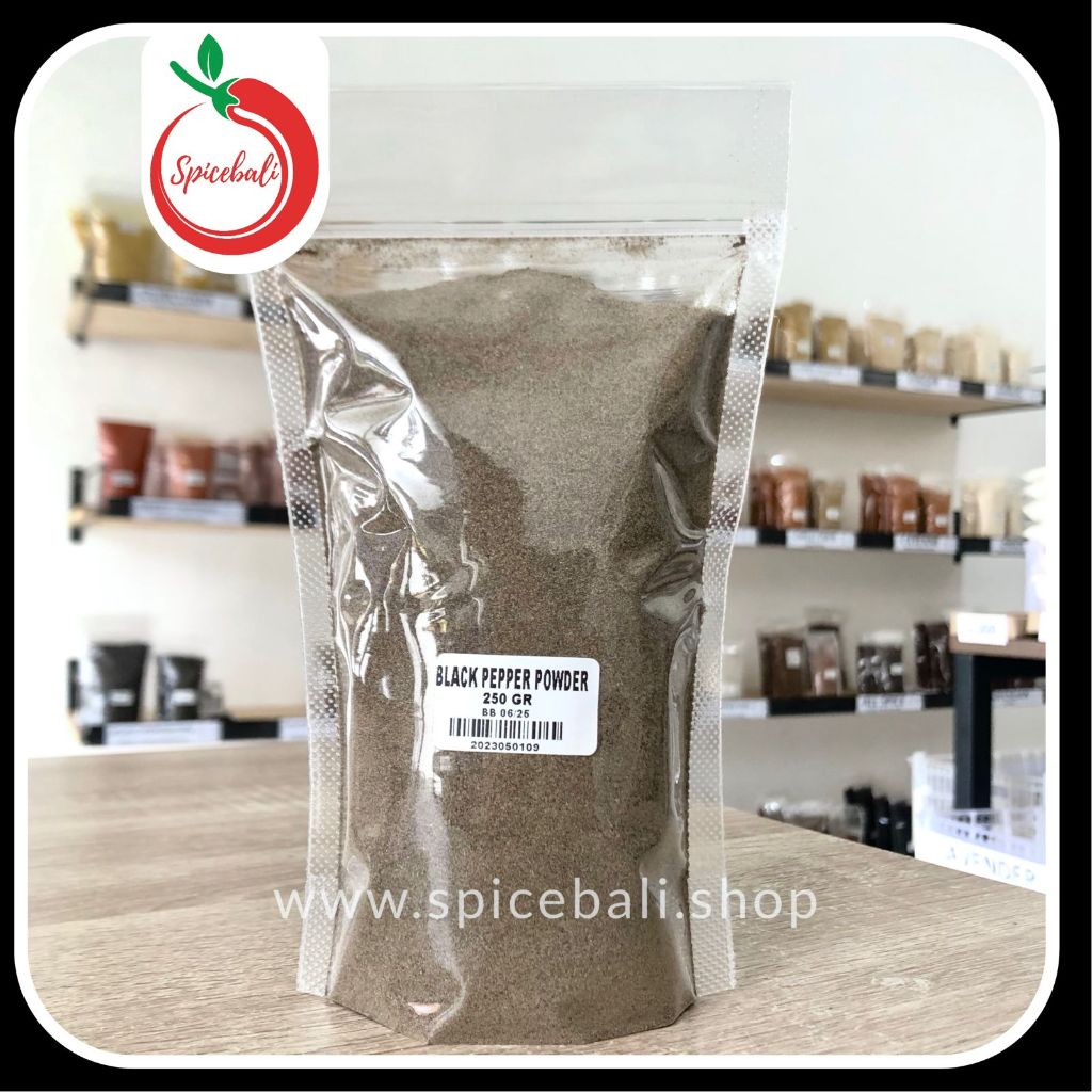 

Lada Hitam Bubuk 250 gr / Black Pepper Powder 250 gr / Merica Hitam Bubuk / Pepper Ground