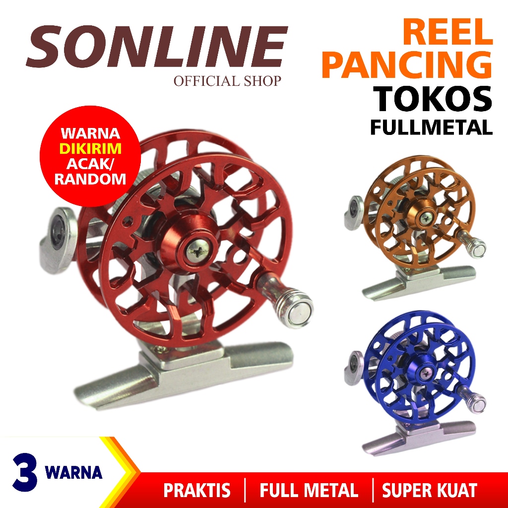 SONLINE Reel Pancing Tokos Katrol Kerekan Pancing Fishing Material Full Metal Reel Tokos FD50