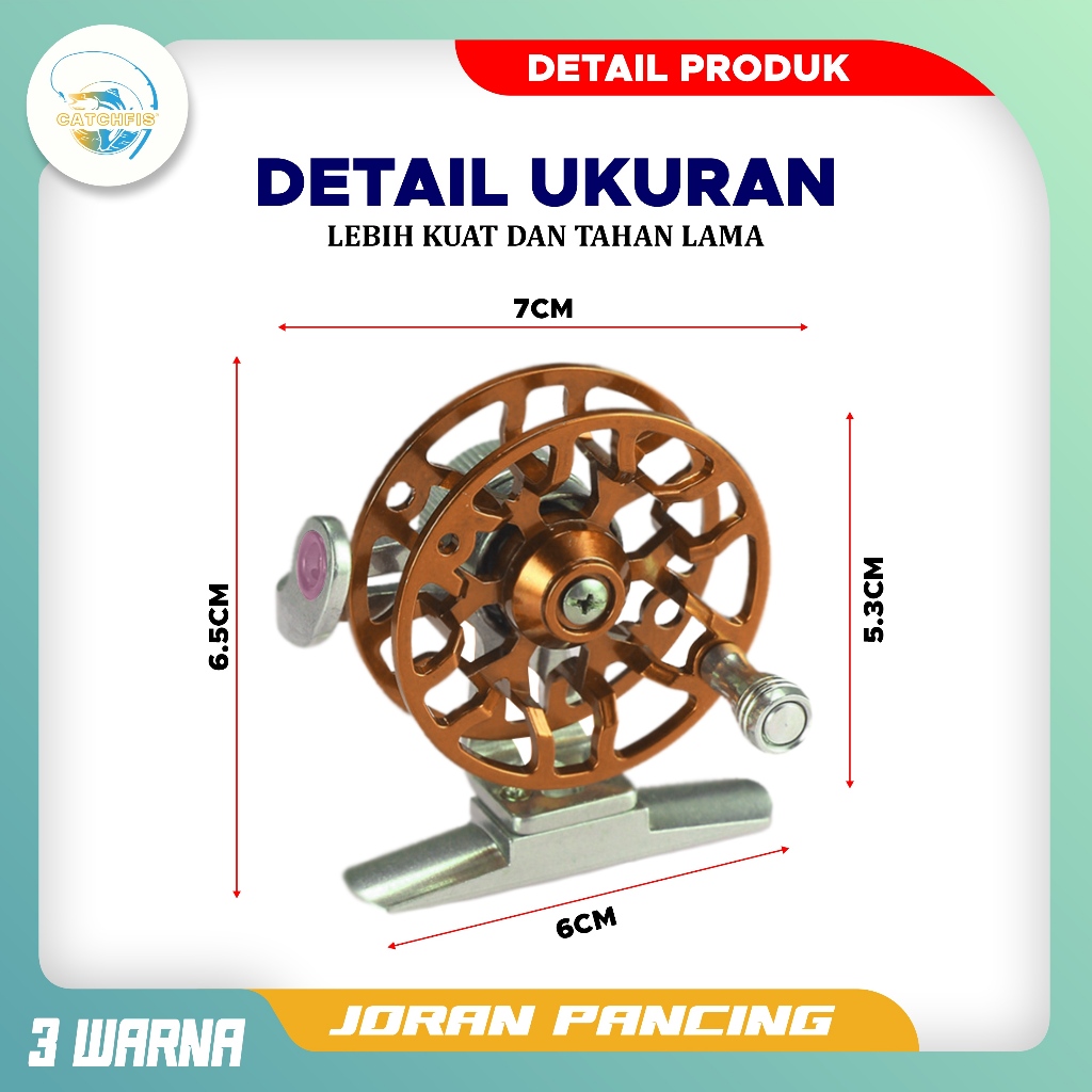 Catchfis Reel Pancing Tokos Katrol Kerekan Pancing Fishing Material Full Metal Reel Tokos Fd50