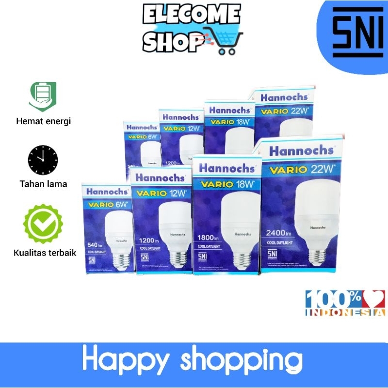 HANNOCHS Lampu LED Cool daylight BULB SNI