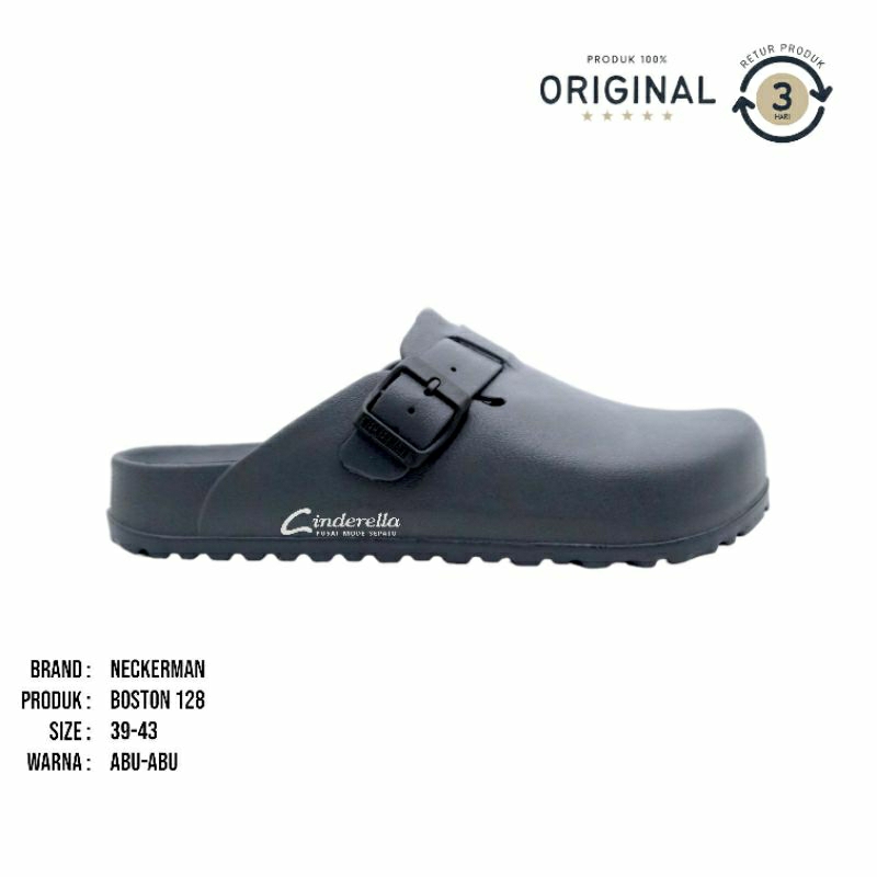 Sepatu Sandal Cowo Neckerman Boston-128 Abu-Abu