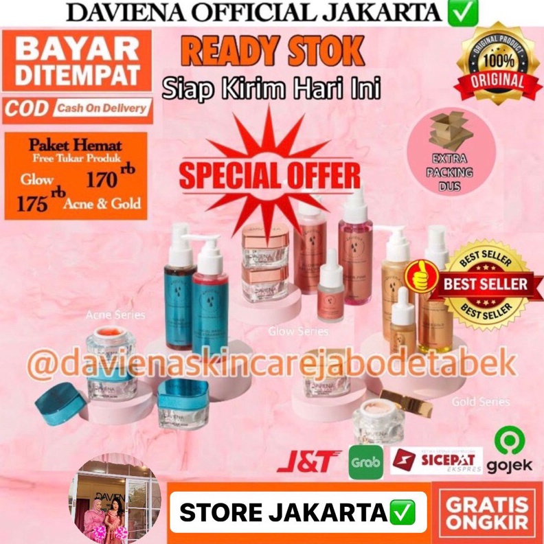 ART B38C DAVIENA SKINCAREPaket Glow Gold Acne Daviena SkincareGOLD GLOW ACNE SERIES DAVIENA SKINCARE