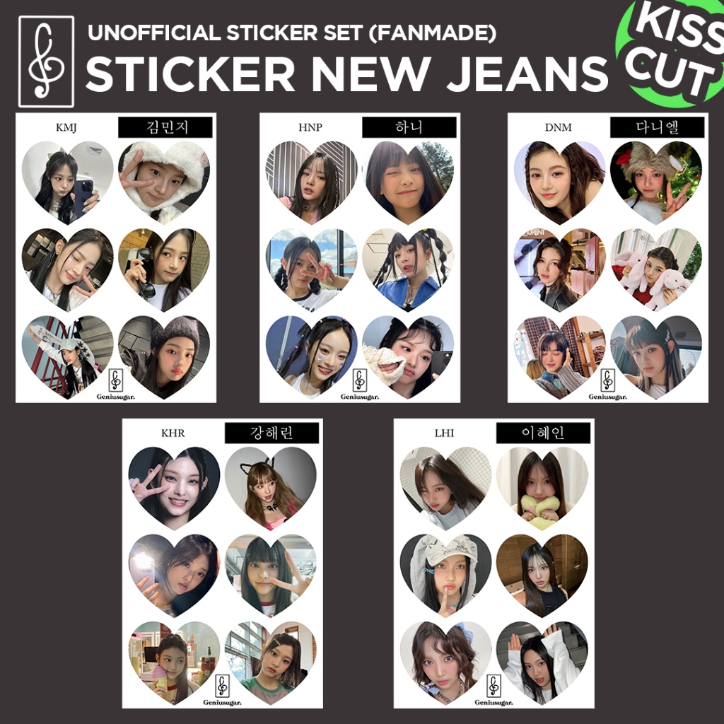 

[LOVE NEW JEANS] STICKER KISS CUT SELKOR DECO KPOP