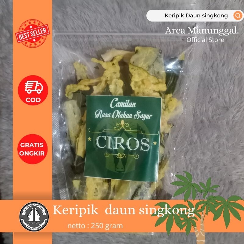 

keripik daun singkong CIROS kemasan 250gr