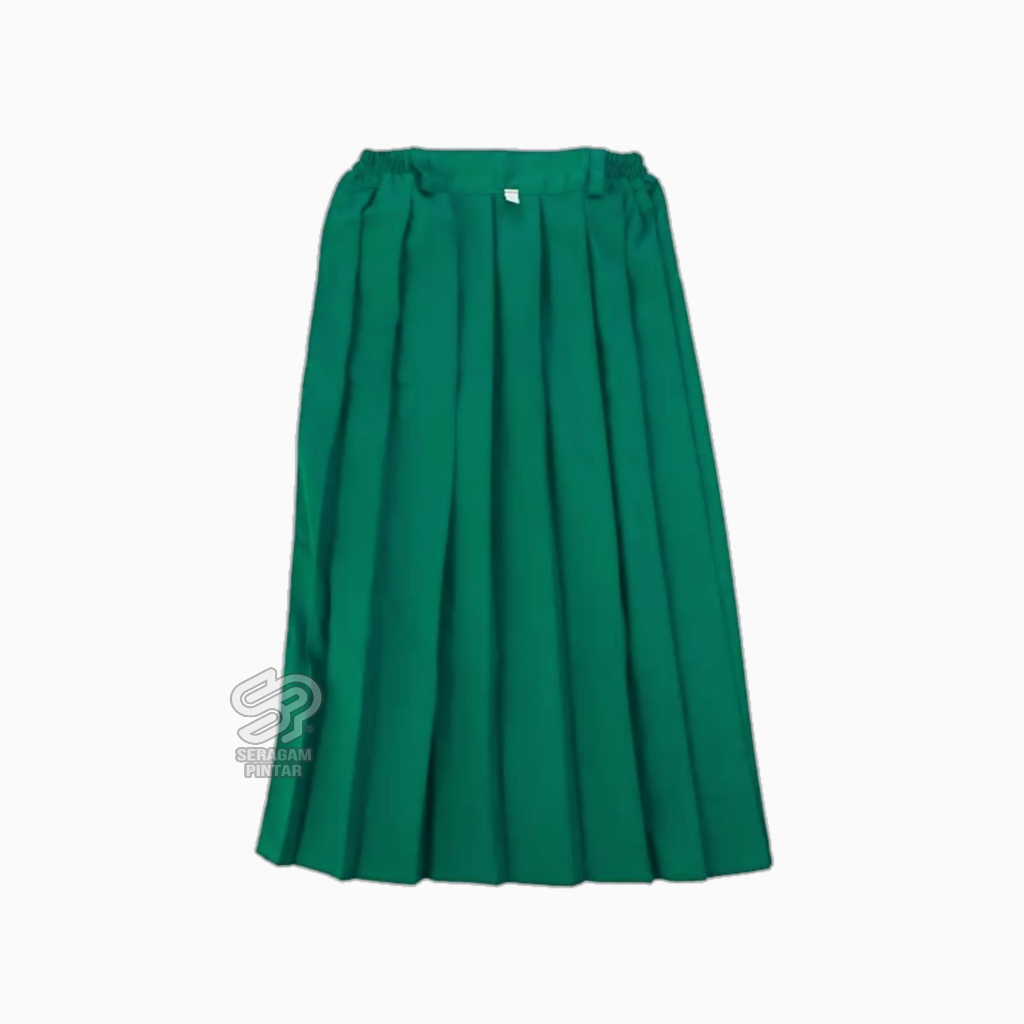 Rok Seragam Madrasah Mi Panjang Rok Hijau Anak Perempuan Usia 7-12 Tahun Bahan Katun Berkualitas