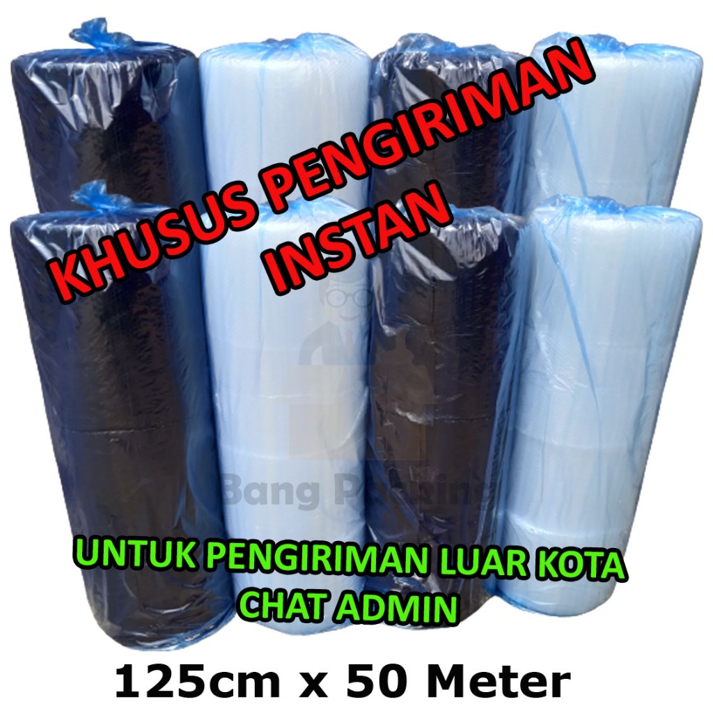 

HJK [JAGOPACK] bubblewrap full 125cm x 50 Meter bubble wrap 125CM X 50M bubble wrap hitam bubble
