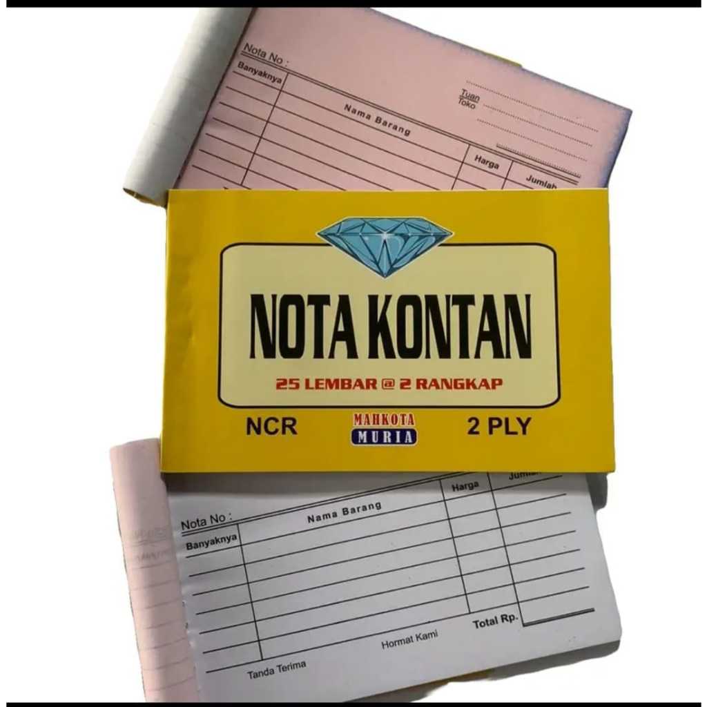 

NOTA KONTAN 2 PLY KECIL, RANGKAP 2, NOTA NCR, DESAIN LANDSCAPE