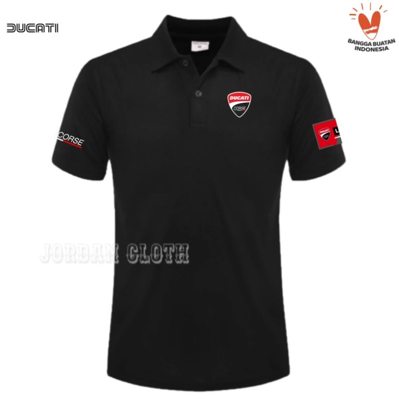 Polo shirt Tshirt Kaos Kerah Ducati Corse Italy