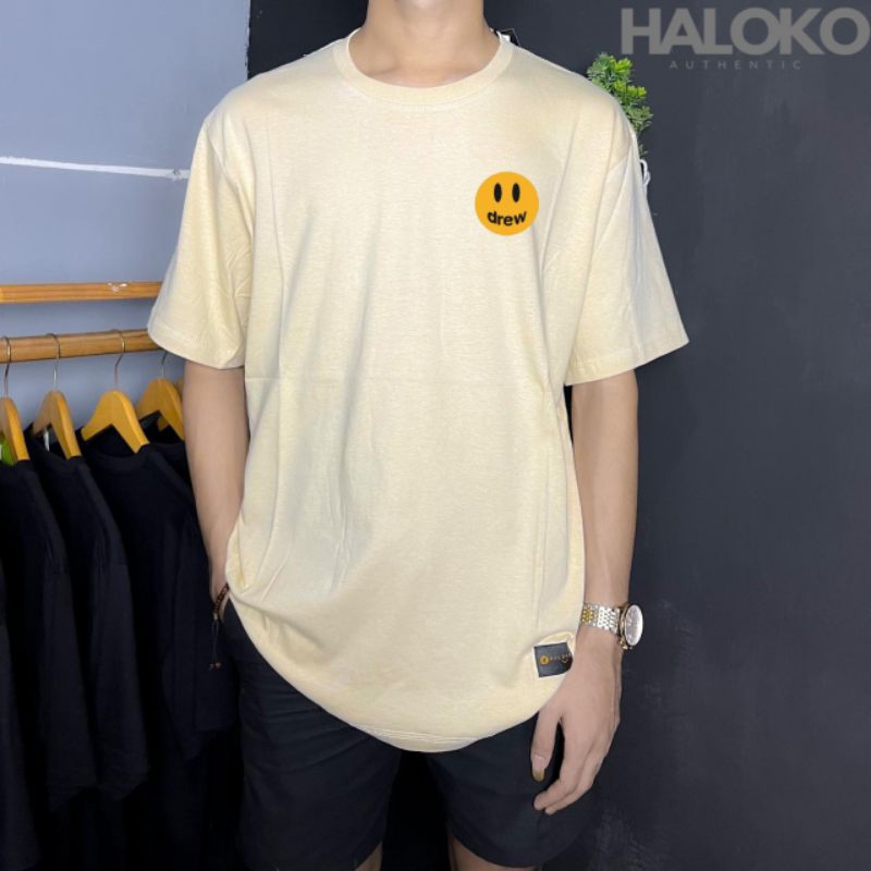 TSHIRT DREW SMILE ORIGINAL HALOKO //BERKUALITAS||BEST SELLER//MURAH||CEWEK COWOK