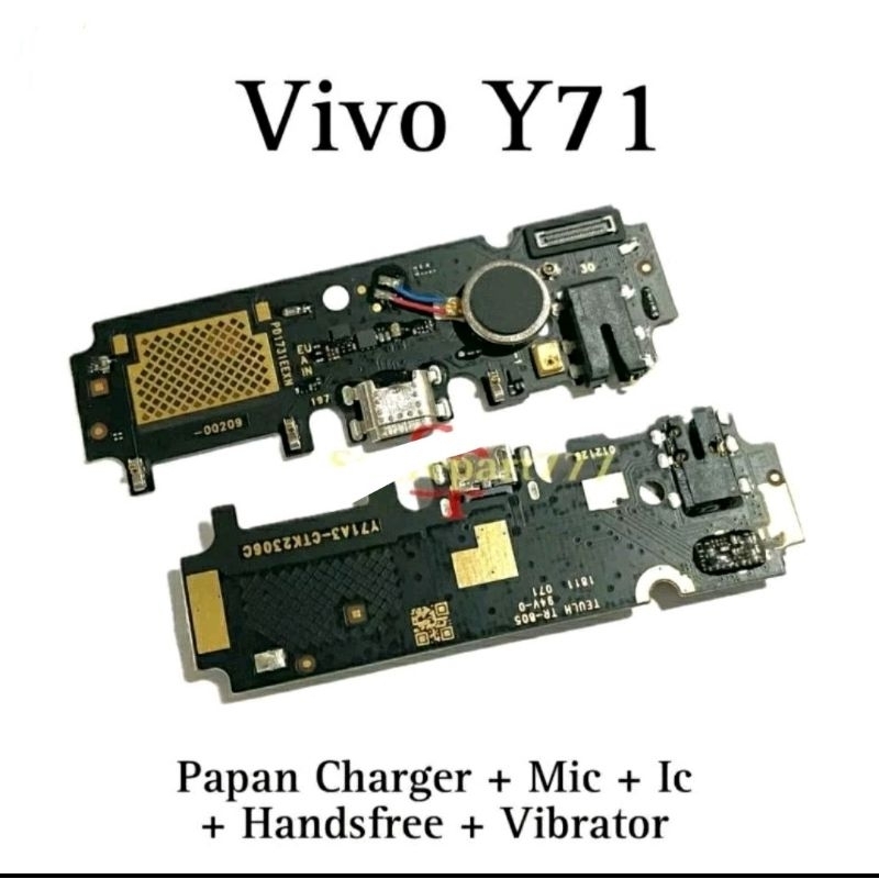 Flexibel Flexible Konektor Charger + Getar +  Full ic Vivo Y71 1724 Original 100%
