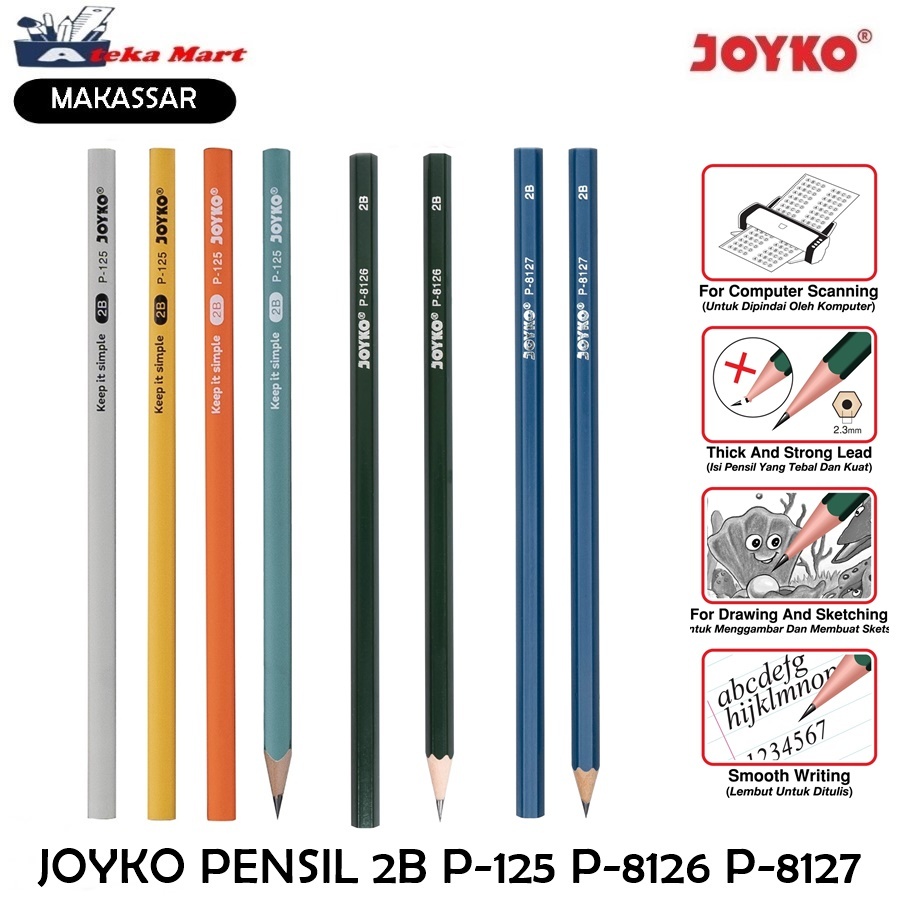 

[PCS] JOYKO PENSIL 2B P-125 P-8126 P-8127