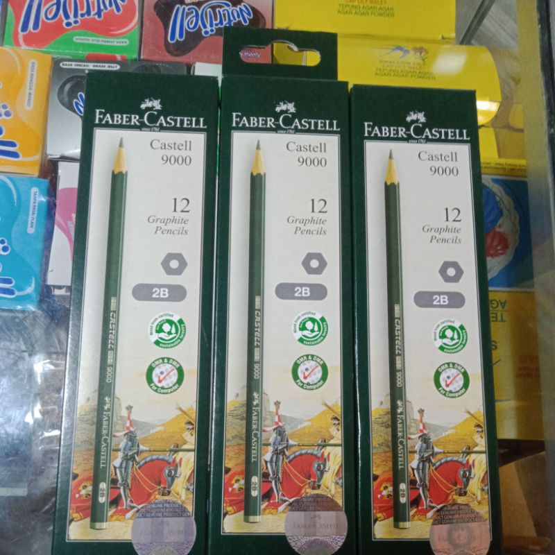

ORIGINAL...!!! Pensil Faber Castell 9000 2B (12 pcs)