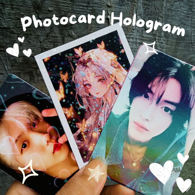 (Paket 5pc) Photocard Polaroid Hologram Custom Murah