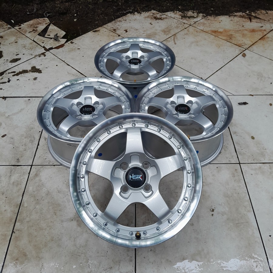 1 SET VELG HSR BOB JC230 RING 15X6,5 PCD 4X100 ET 42 MODEL WORK MEISTER PNP YARIS BRIO VIOS SOLUNA