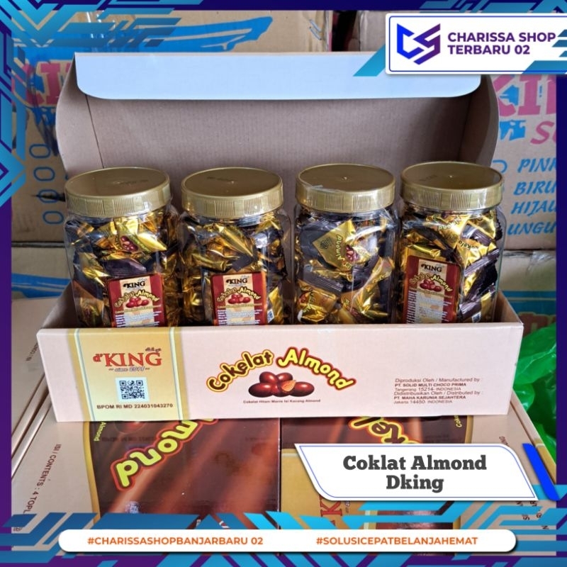 

Coklat Almond Bonibol Dking / Dking Coklat Kacang Bonibol Almond per dus isi 4 Toples / Coklat Dking Special Moments