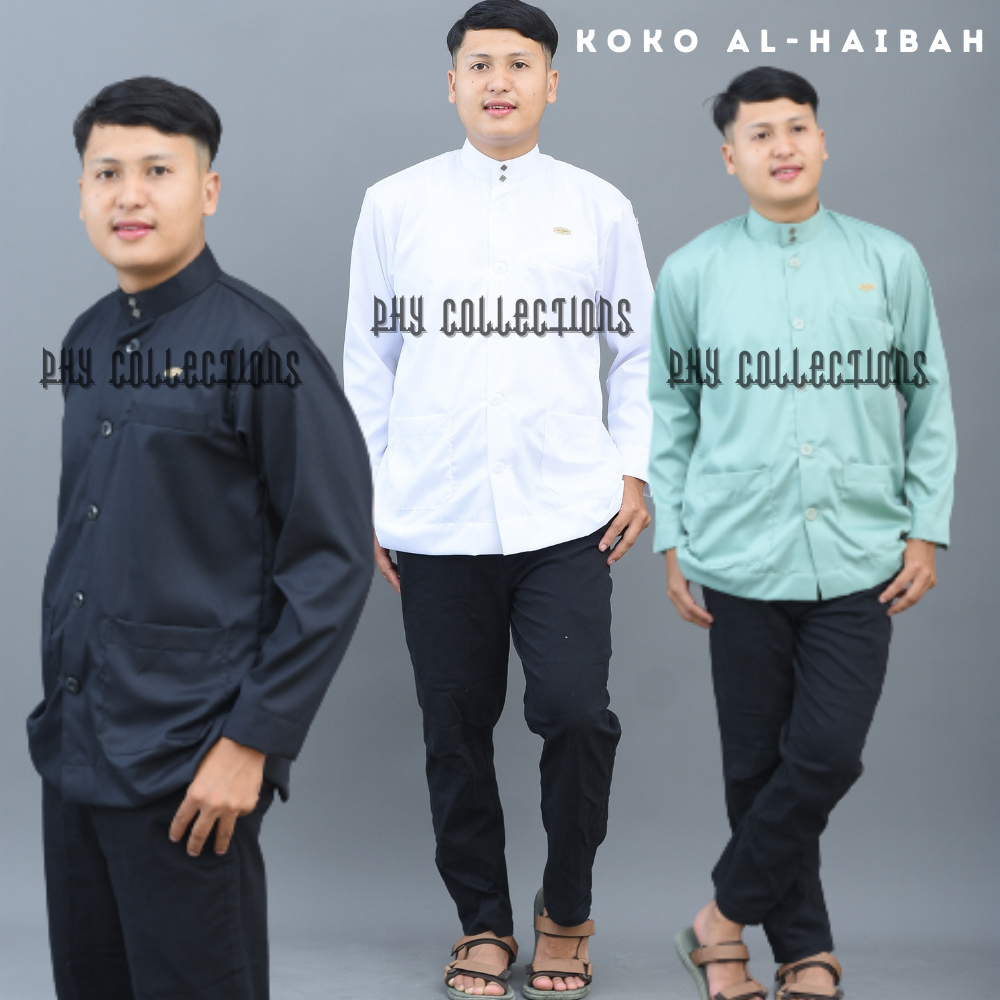 Atasan Muslim Pria Baju Koko Kemeja Koko Laki-laki Dewasa jasko Pria Premium Lengan Panjang Ukuran S