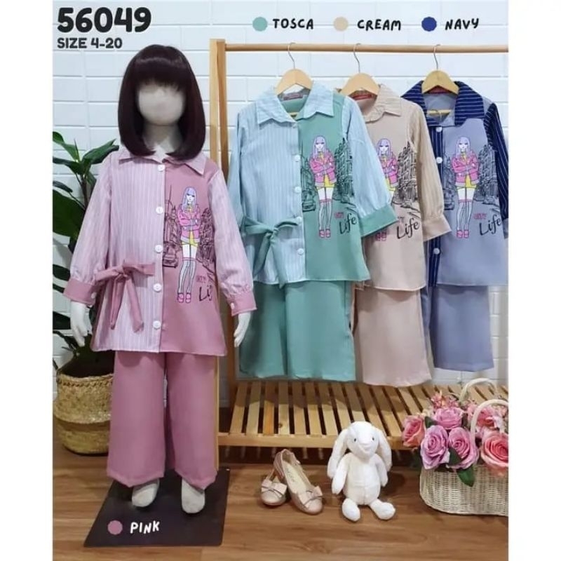Setelan Kemeja Bestie Catherine kids 4-12 tahun