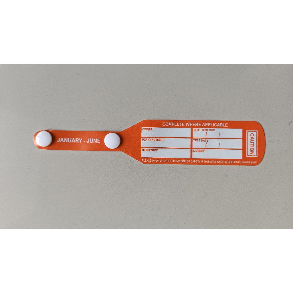 

Test Tag / Tagging elektrik Polos Dengan Kancing Cetet Plastik