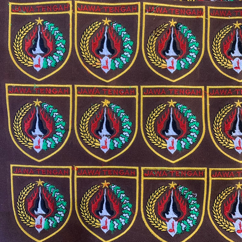 logo jawa tengah bordir komputer kwarda jawa tengah pramuka