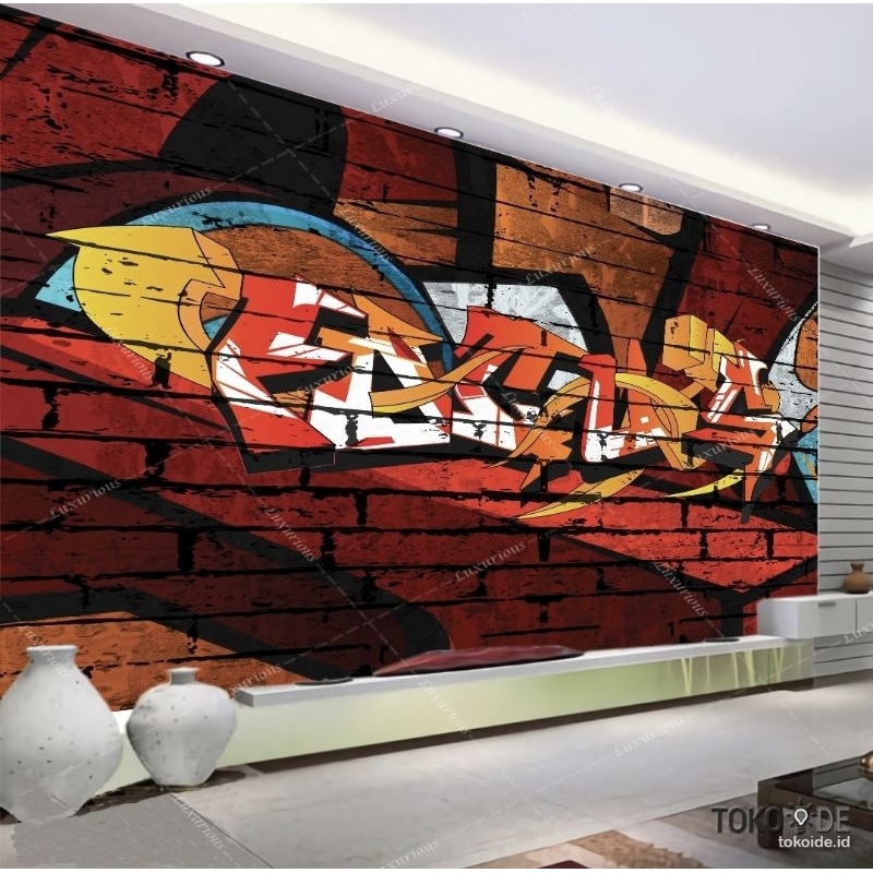 WALLPAPER CUSTOM GRAFITI PREMIUM QUALITY