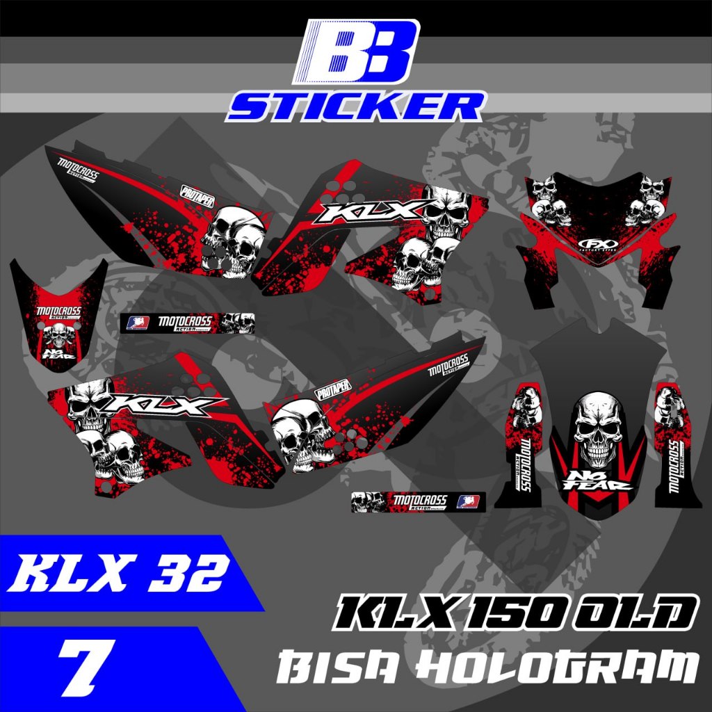 Striping KLX Lama Stiker KLX Lama KLX 150 SPAKBOR BELAKANG PENDEK  Klx 32