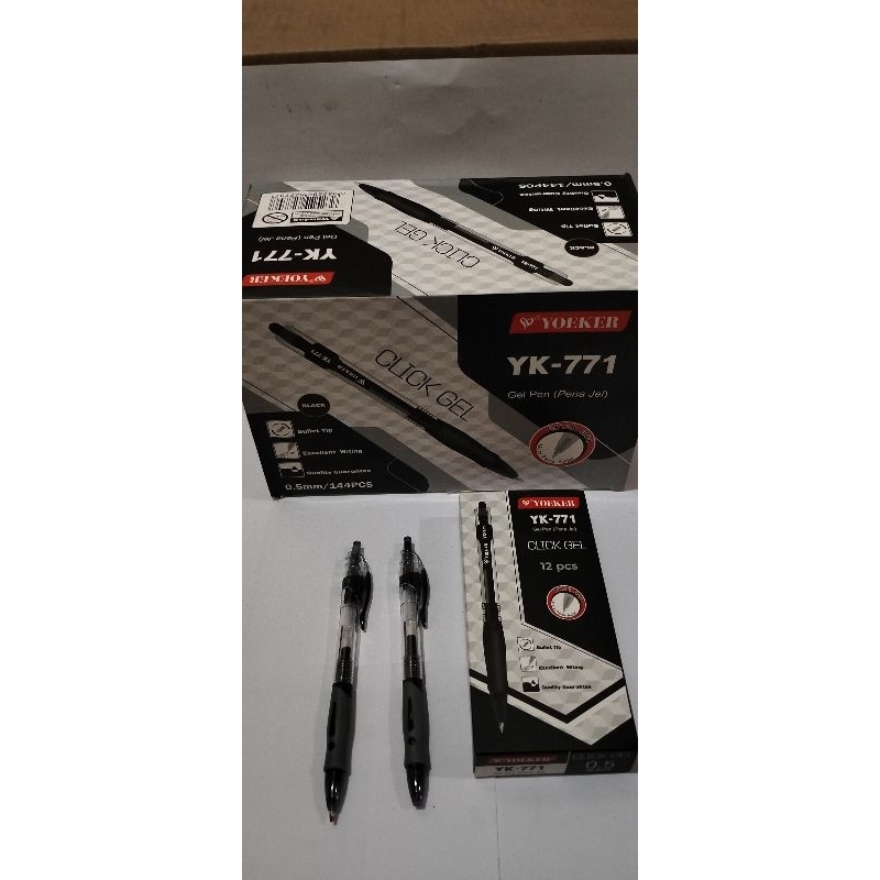

PULPEN CLICK GEL YK-771 0,5MM YOEKER (isi 12pcs)