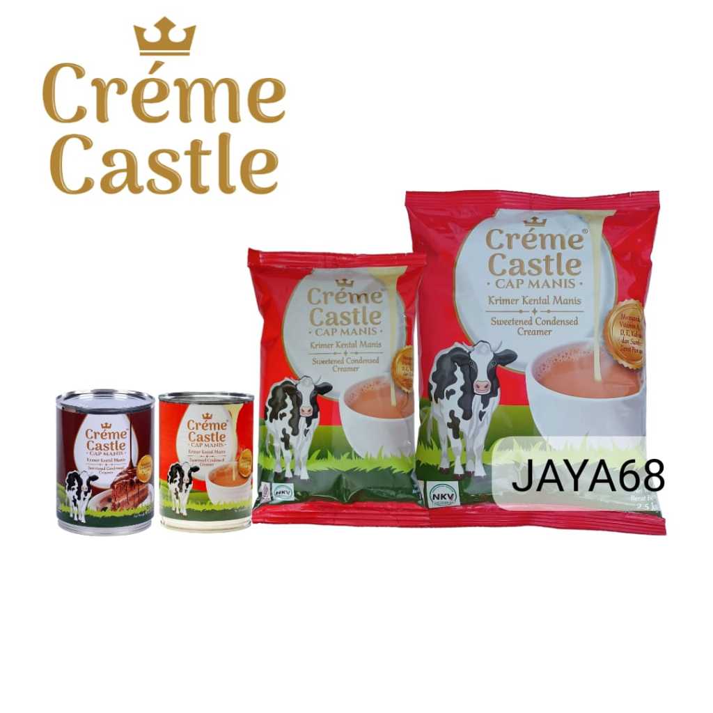 

Susu Kental Manis - krimer kental manis Creme Castle 500 gr, 1 kg, 2,5 kg