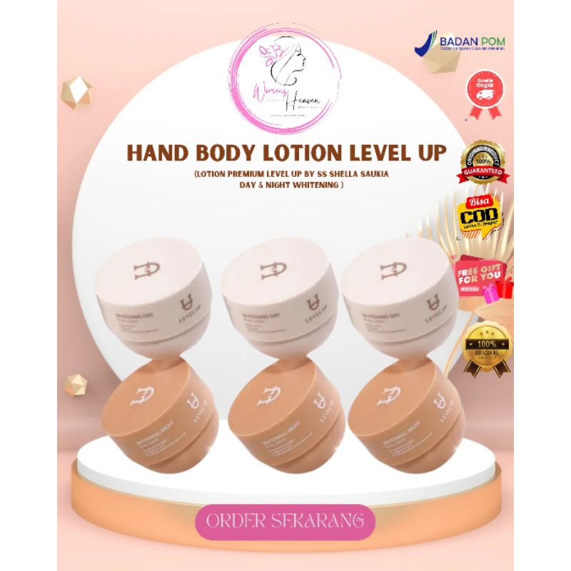 READY PACKAGING TERBARU ORIGINAL BY SS LEVEL UP HAND BODY LOTION PREMIUM LEVEL UP SHELLA SAUKIA / LO