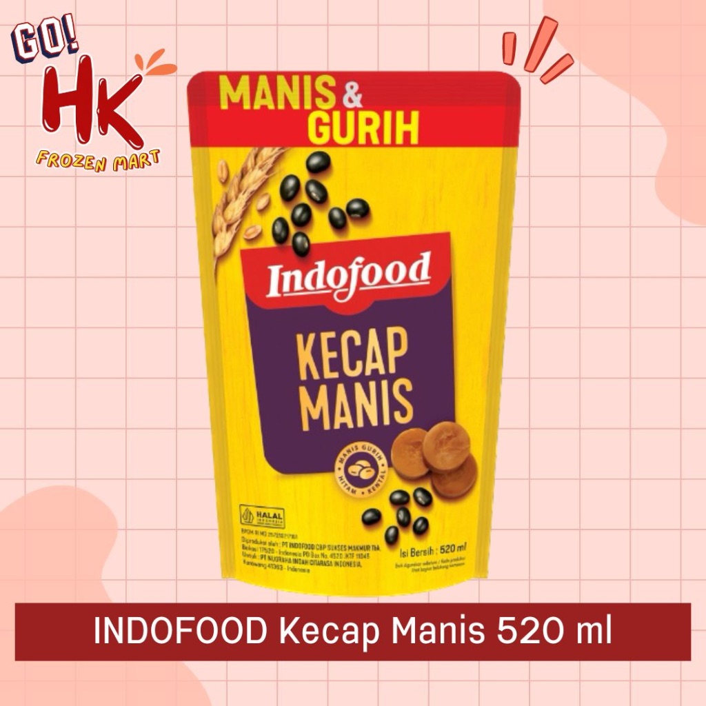 

Indofood Kecap Manis 520ml | sweet sauce soy refill pouch abc bango HK FROZEN MART