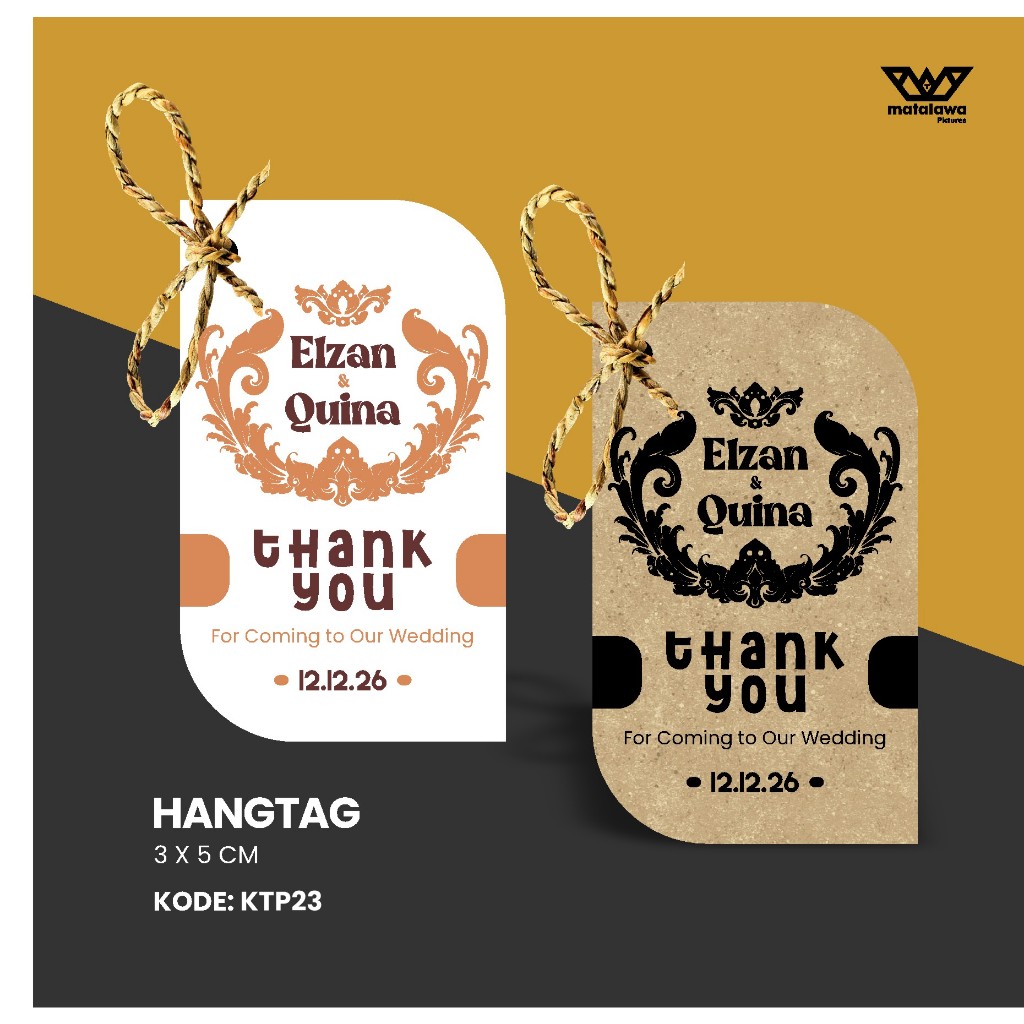 

Hang / souvenir tag custom edisi vintage ( murah / samson / craft / kraft / wedding / label / pernikahan / plant / tanaman / buket / florist / sovenir / ucapan terimakasih ) CODE 23