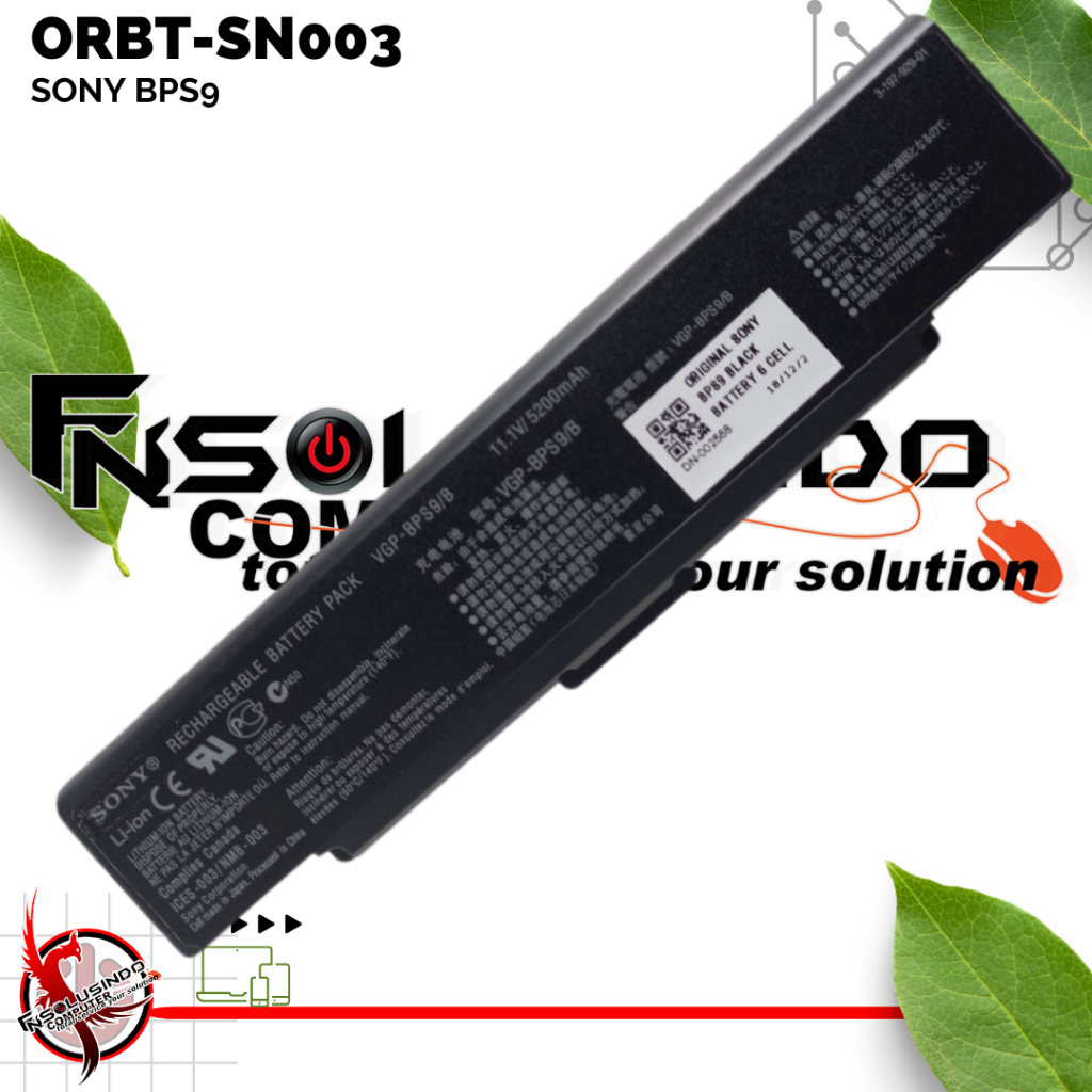 ORIGINAL BATTERY SONY VAIO VGN-AR, CR, NR, SZ series (BPS9) VGP-BPL9 VGP-BPS9/S BPS9A VGP-BPS9