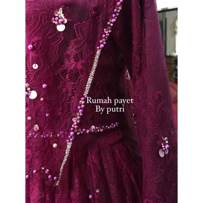 payet rangkai mutiara / payet meteran / payet kebaya / payet ulir kebaya / payet rangkai