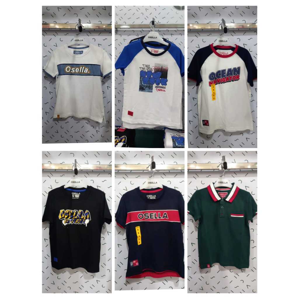 BAJU ANAK LAKI-LAKI KAOS OSELLA KIDS ORIGINAL SIZE 4-16 TAHUN