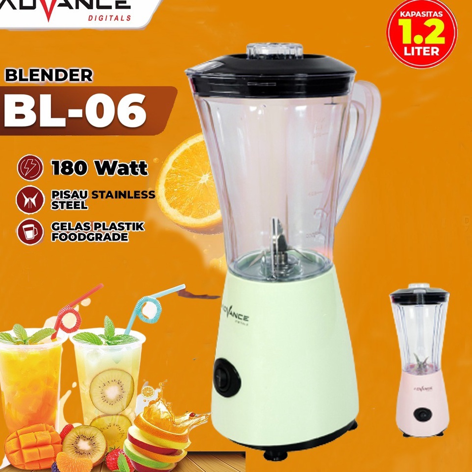 Diskon Advance Blender BL6  Blender Jus  Blender Buah Warna Pink dan Hijau  blender juice  Portable 