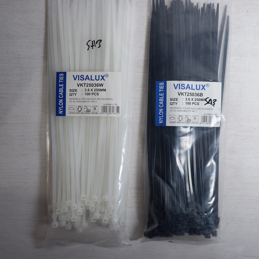 

Kabel Ties / Kabel Tis / Pengikat Kabel Murah Visalux 3,6 x 250 mm