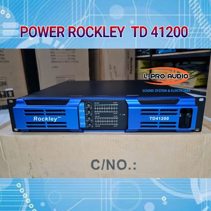 Power amplifier rockley TD41200 4ch chanel 2u