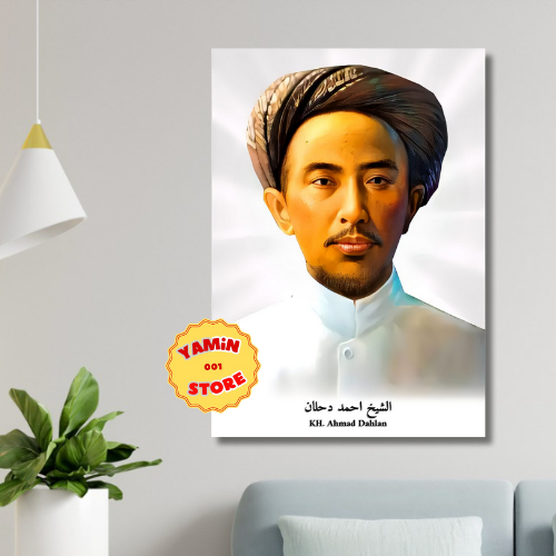 Hiasan dinding Foto Bingkai Kayu MDF KH. Ahmad DahlanKH. Ahmad Dahlan