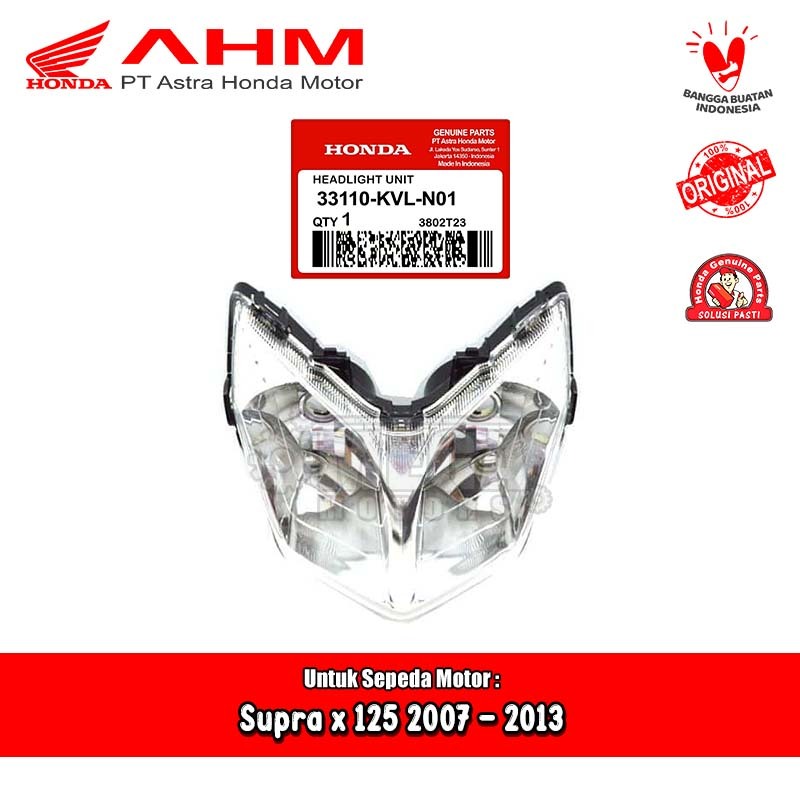 Reflektor Mika Lampu Depan Head Light Honda Supra x 125 Karbu 2007 Original AHM 33110-KVL-N01