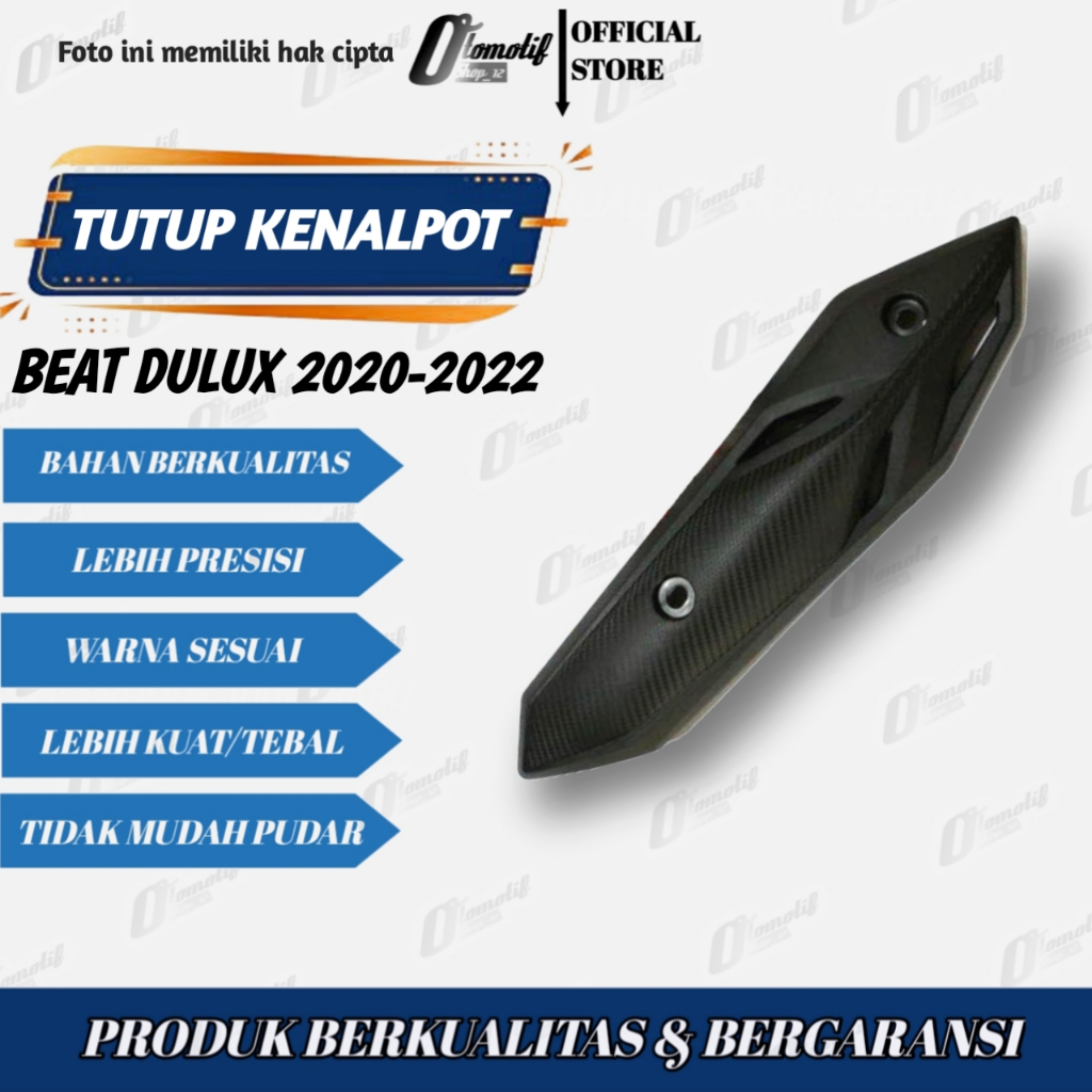 Cover Tutup kenalpot / Tutup Muffler / Tameng Kenalpot Honda beat Deluxe / Beat New / Beat Street 20