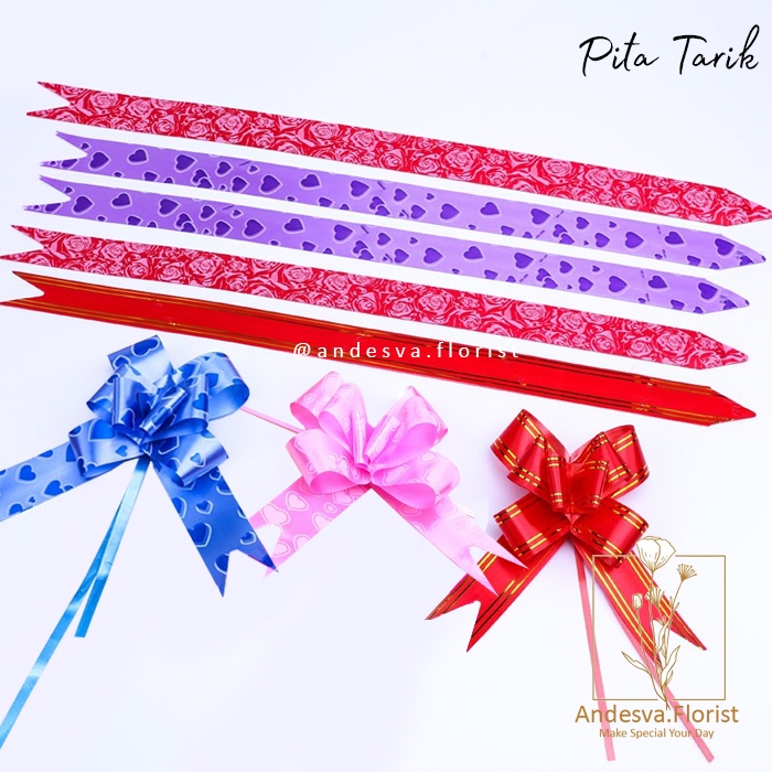 

pita tarik 30 mm / Pita Serut / pita buket bunga / Pita Kado Souvenir / pita tarik praktis